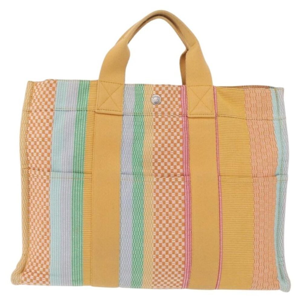 Hermes Fourre Tout Multicolor Toile Multicolour Canvas Tote Bag Bag